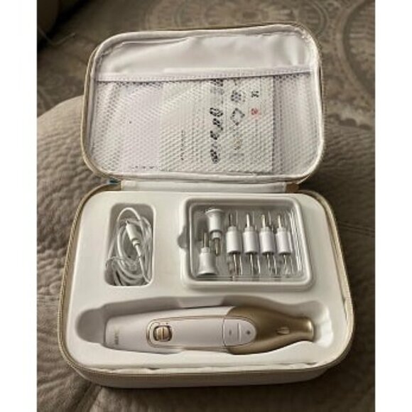 New Nail Drill Kit, Cordless Electric Nail File with 10 Attachments and LED Ligh - Picture 1 of 2